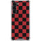 Red and Black Checkerboard Galaxy S24 FE Clear Case